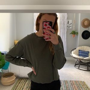 green long sleeve brandy melville shirt!